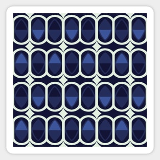 Retro Inspired Sapphire Blue Pattern Sticker